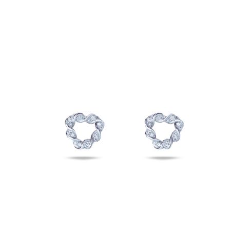 ESSENTIAL Rhodium Plating 999 Silver Minimalist Earrings