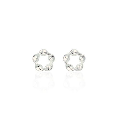 ESSENTIAL Rhodium Plating 999 Silver Minimalist Earrings