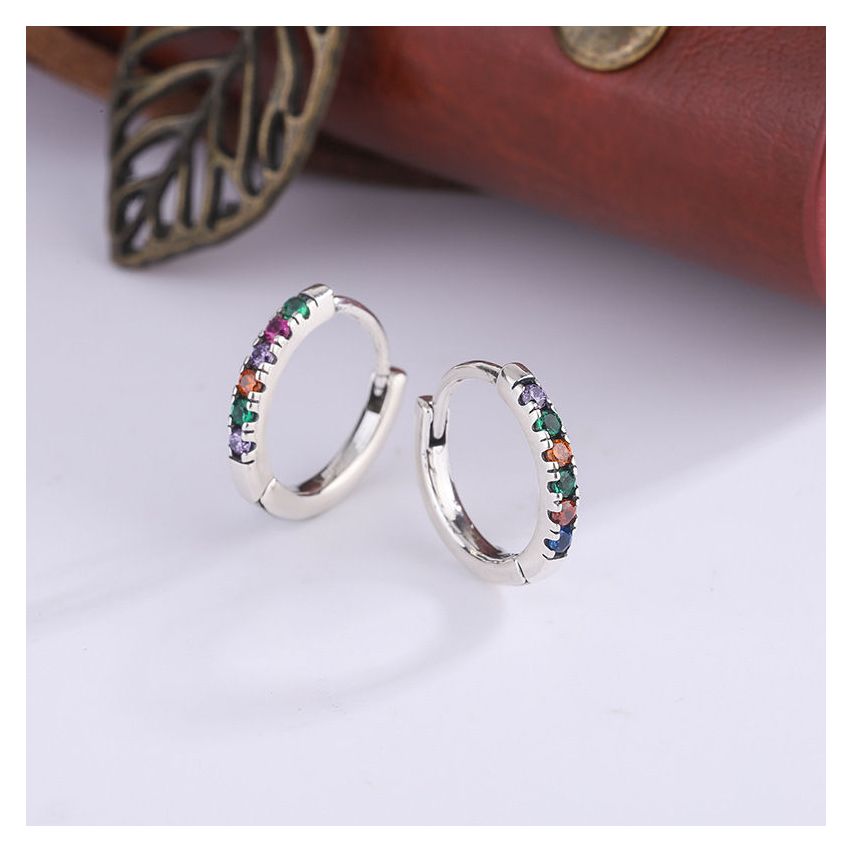 BOHEMIAN 3 galvanization layers 925 Silver Zircon Balinese Earrings