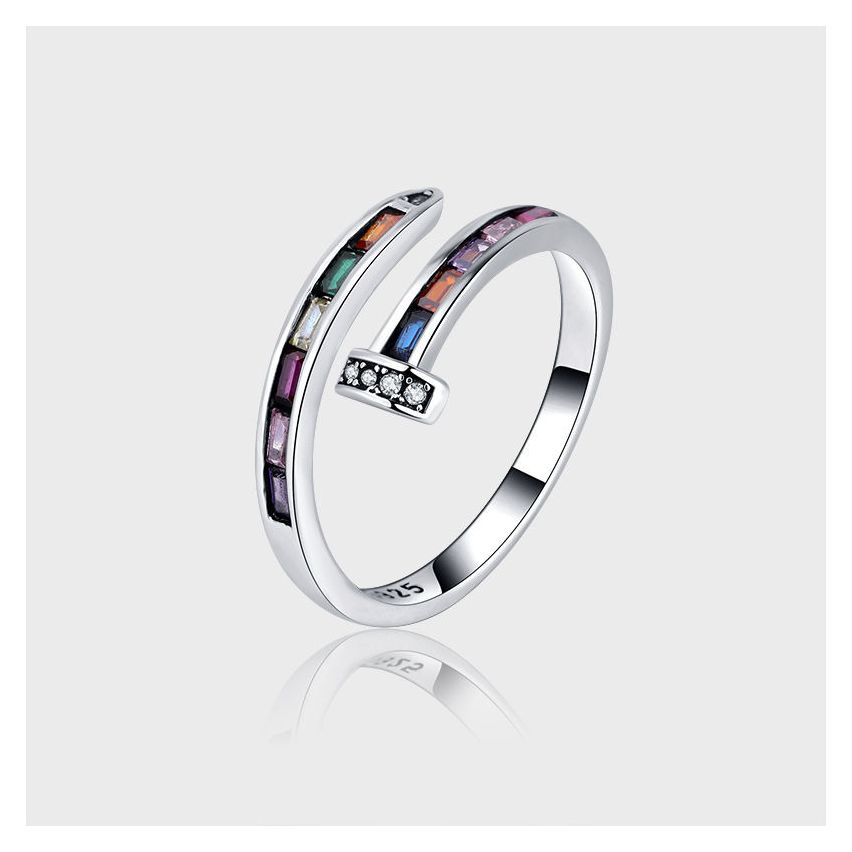 BOHEMIAN 3 galvanization layers 925 Silver Zircon Balinese Rings