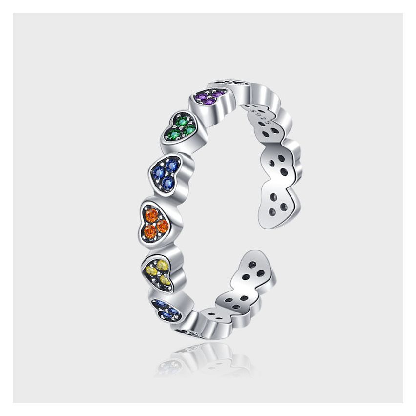 BOHEMIAN 3 galvanization layers 925 Silver Zircon Balinese Rings