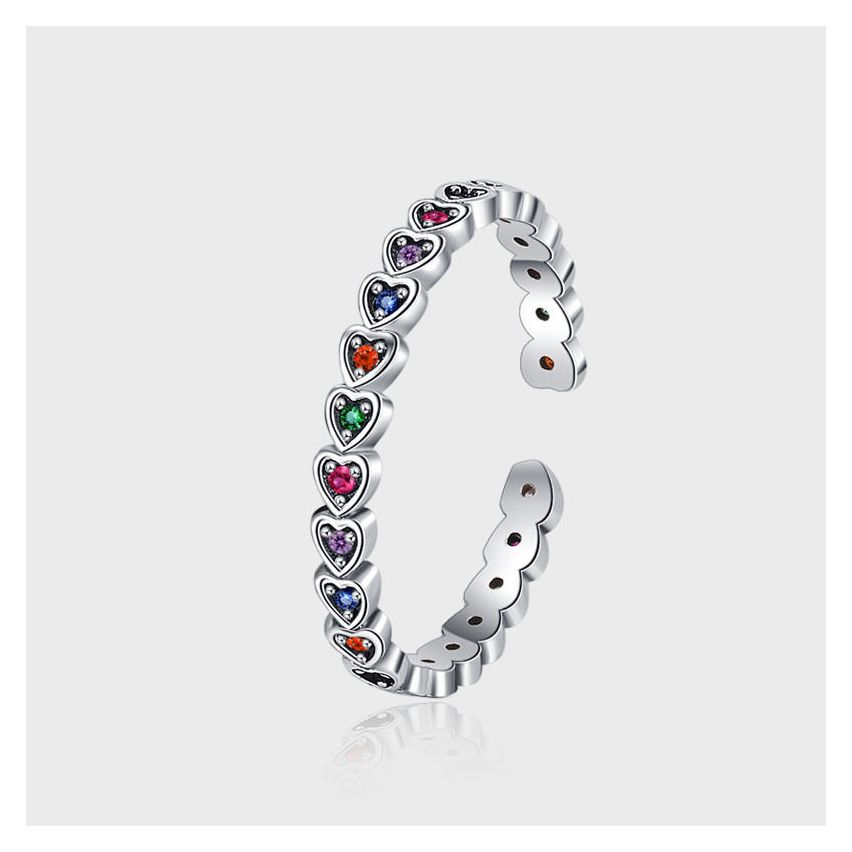 BOHEMIAN 3 galvanization layers 925 Silver Zircon Balinese Rings