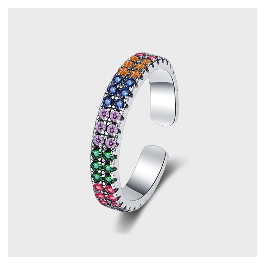 BOHEMIAN 3 galvanization layers 925 Silver Zircon Balinese Rings