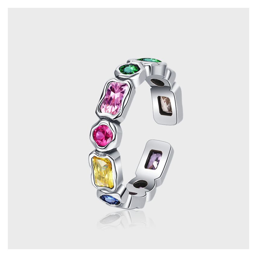 BOHEMIAN 3 galvanization layers 925 Silver Zircon Balinese Rings