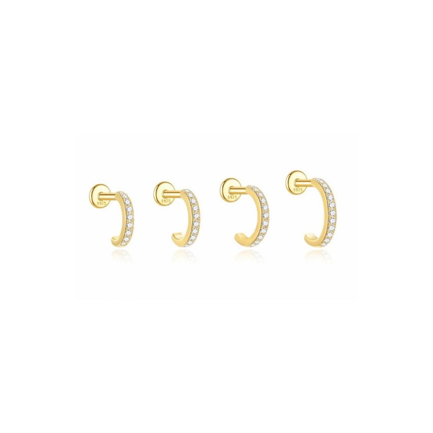 925 Silver 3 galvanization layers Zircon Sets Earrings