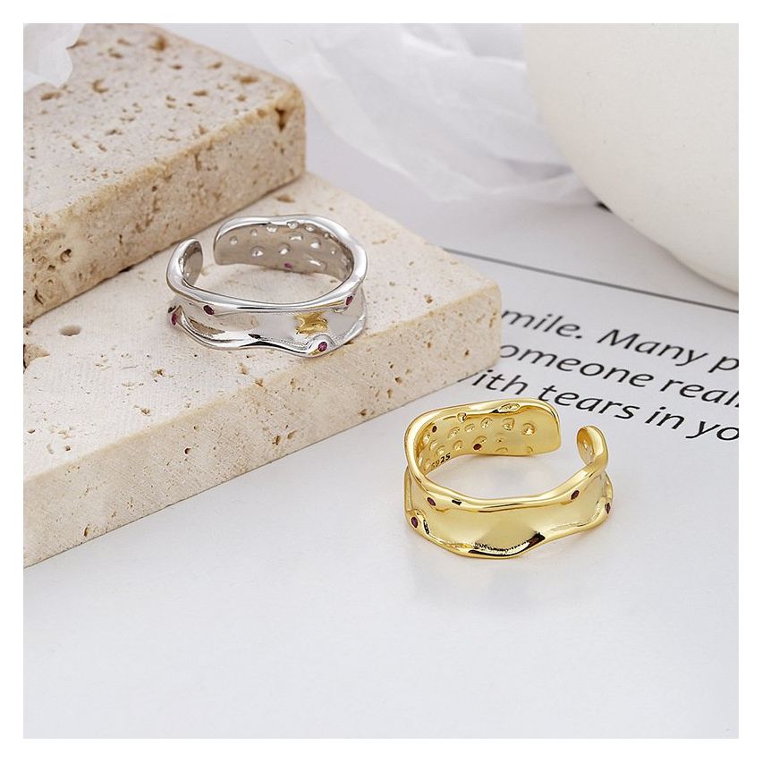 ESSENTIAL 925 Silver Zircon Smooth Rings