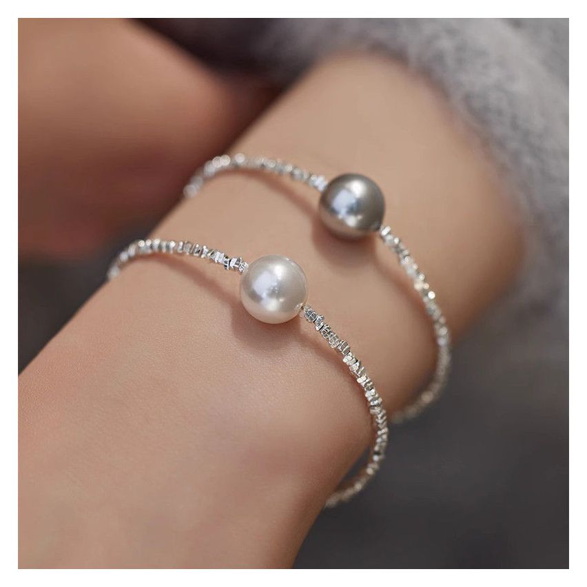 925 Silver Artificial mother of pearl Pearls Bracelets 