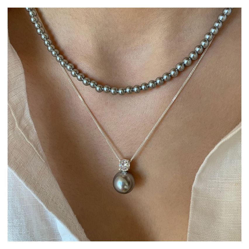 CLASSIC 925 Silver Artificial mother of pearl Pearls Pendants