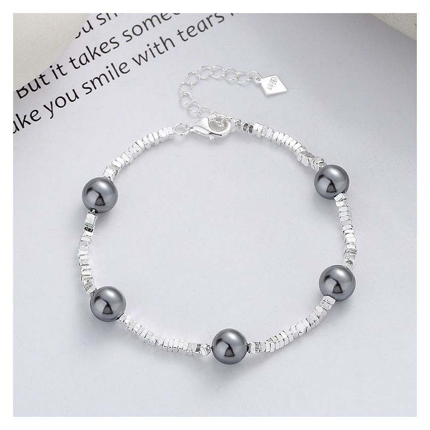 925 Silver Artificial mother of pearl Pearls Bracelets 
