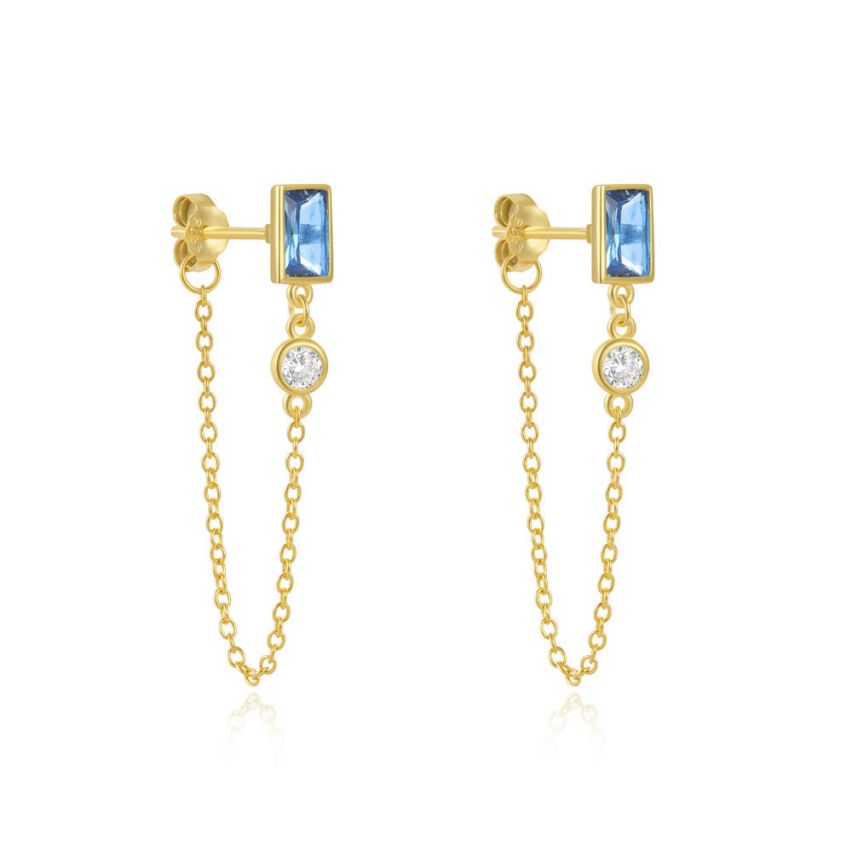 925 Silver Zircon Minimalist Earrings 