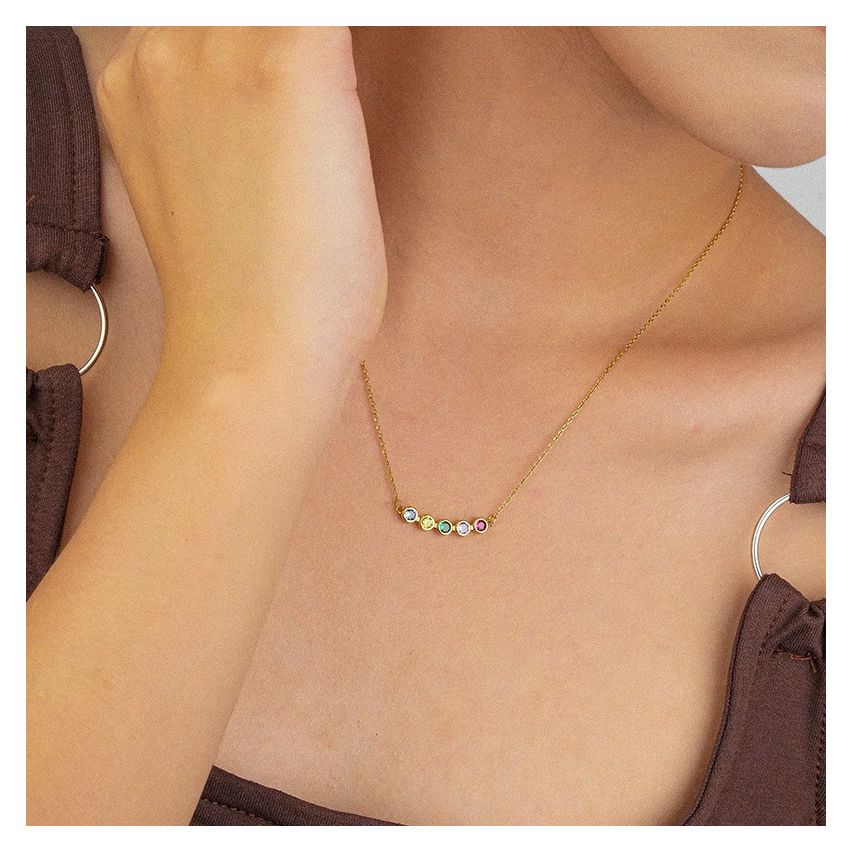 ESSENTIAL Gold Plating 925 Silver Zircon Minimalist Pendants