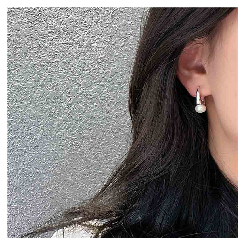 925 Silver Freshwater  pearl Pearls Earrings 