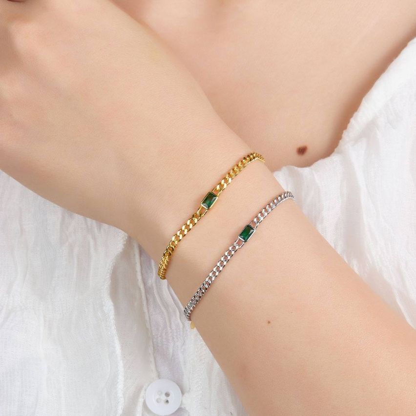 925 Silver Zircon Minimalist Bracelets 