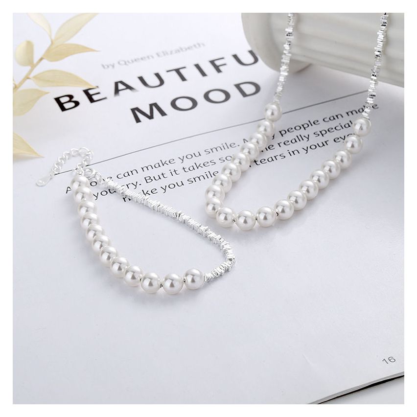 925 Silver Artificial mother of pearl Pearls Bracelets 