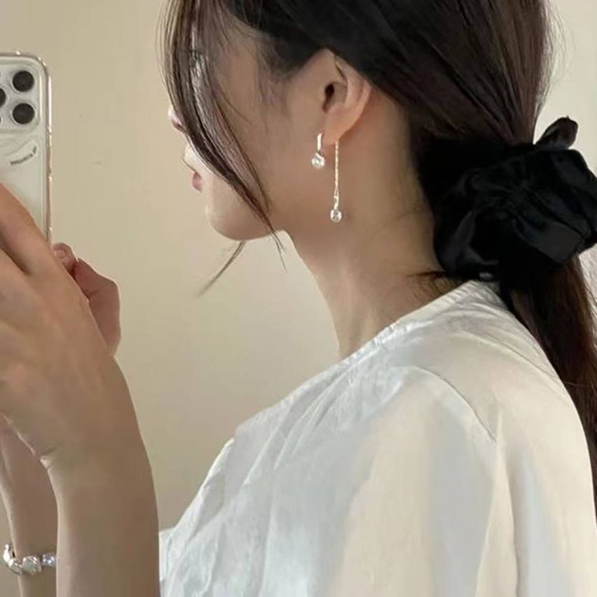 ESSENTIAL 925 Silver Freshwater pearl Pearls Earrings