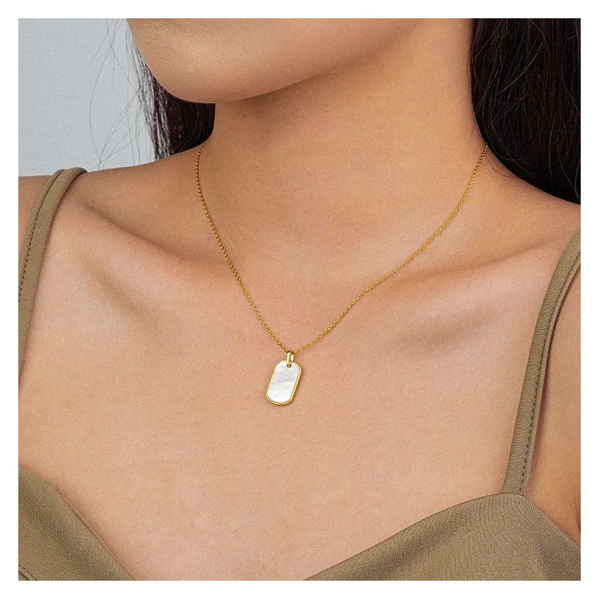 ESSENTIAL 925 Silver Mother of Pearl Smooth Pendants