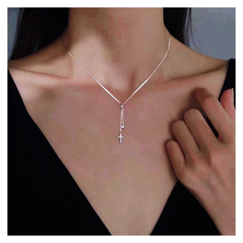 925 Silver Zircon Cross Pendants 