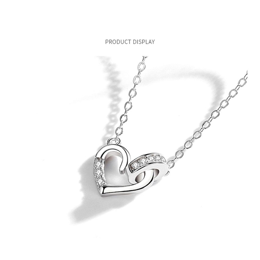 ESSENTIAL Rose gold Plating 925 Silver Zircon In love Pendants