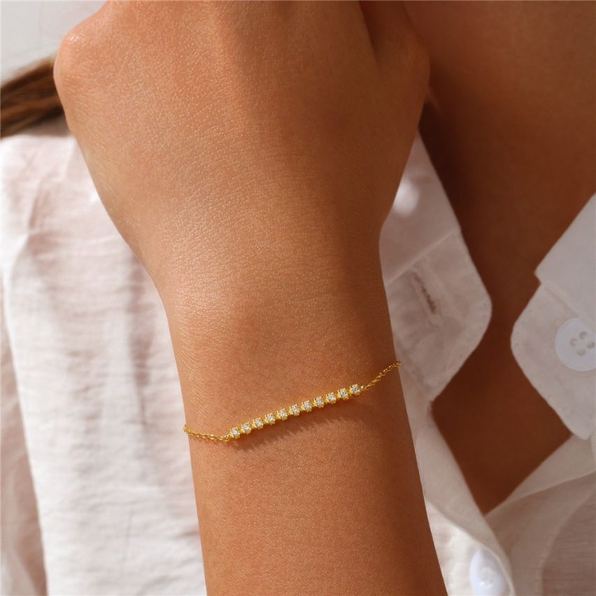 925 Silver Zircon Minimalist Bracelets 