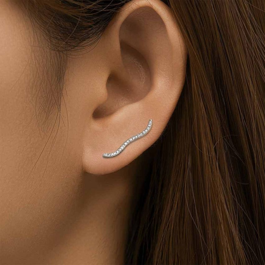 925 Silver Zircon Minimalist Earrings 