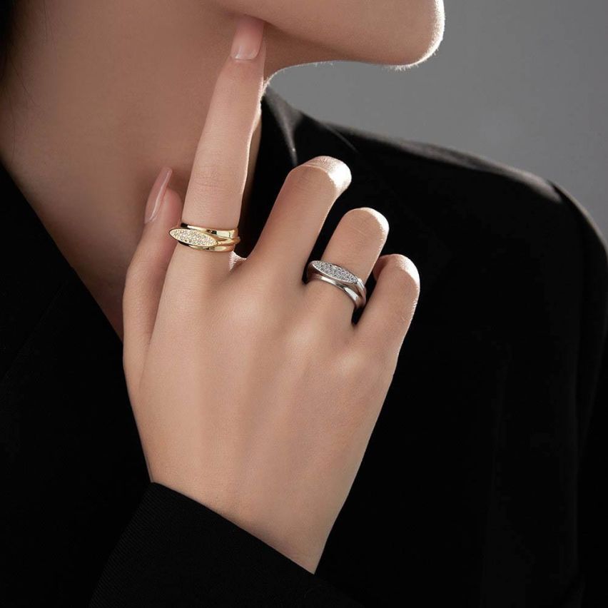 ESSENTIAL 925 Silver Zircon Smooth Rings