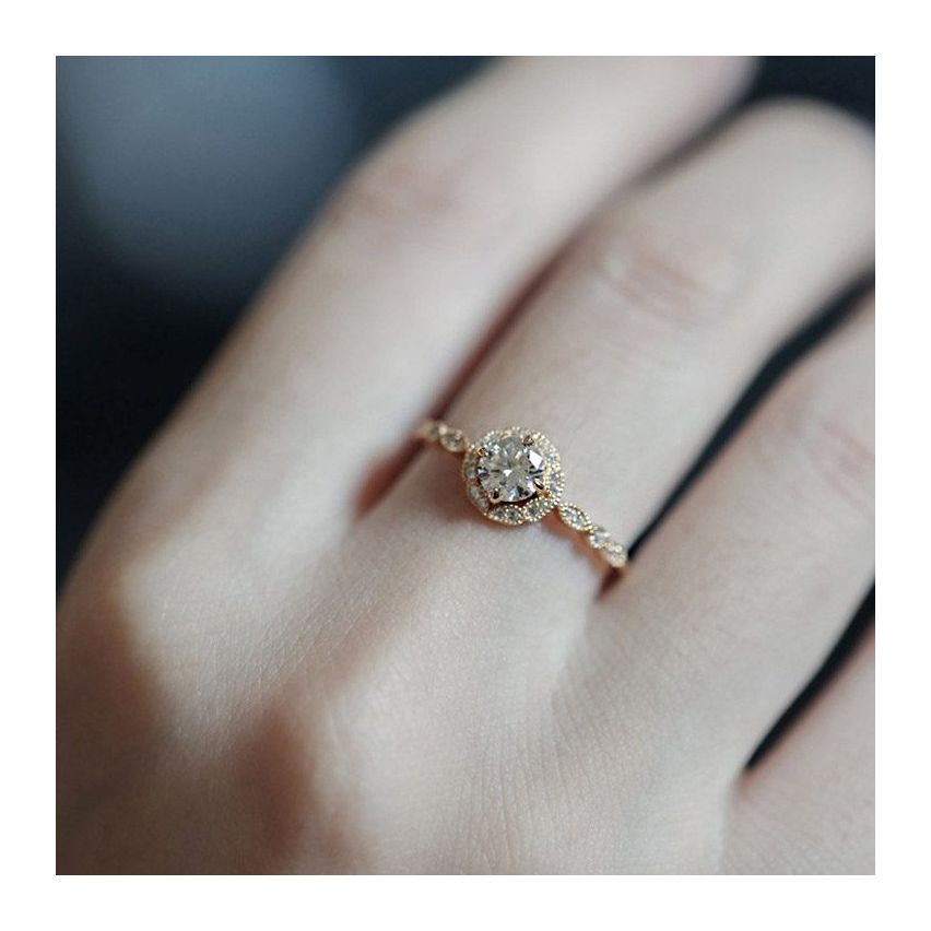 CLASSIC 925 Silver Zircon Smooth Rings