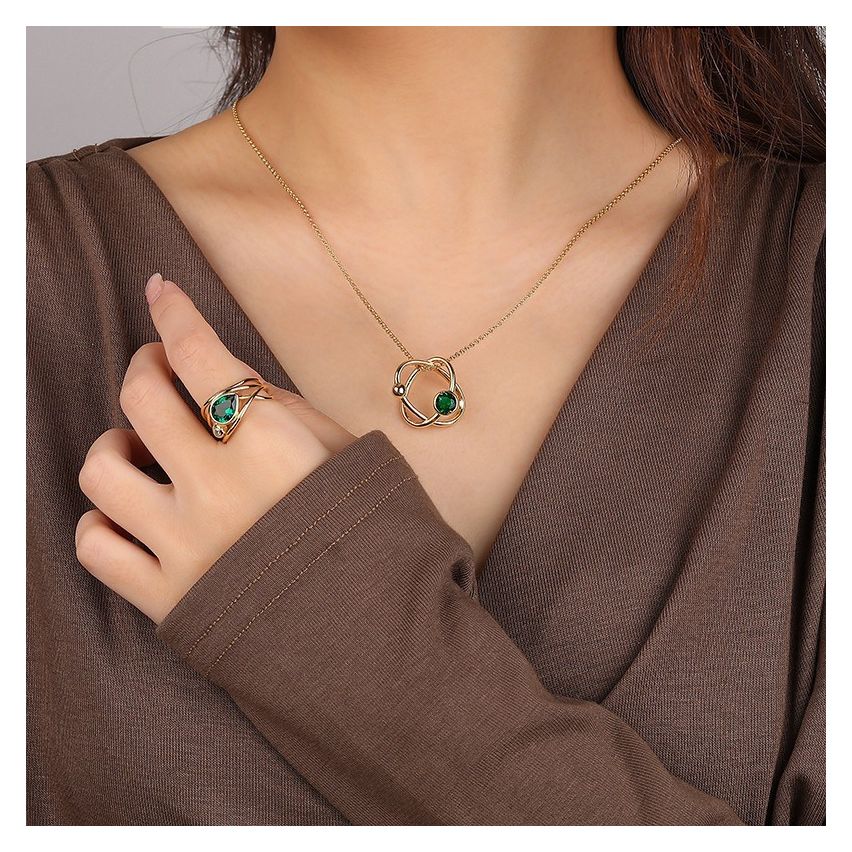 ESSENTIAL 925 Silver Zircon Geometric Pendants