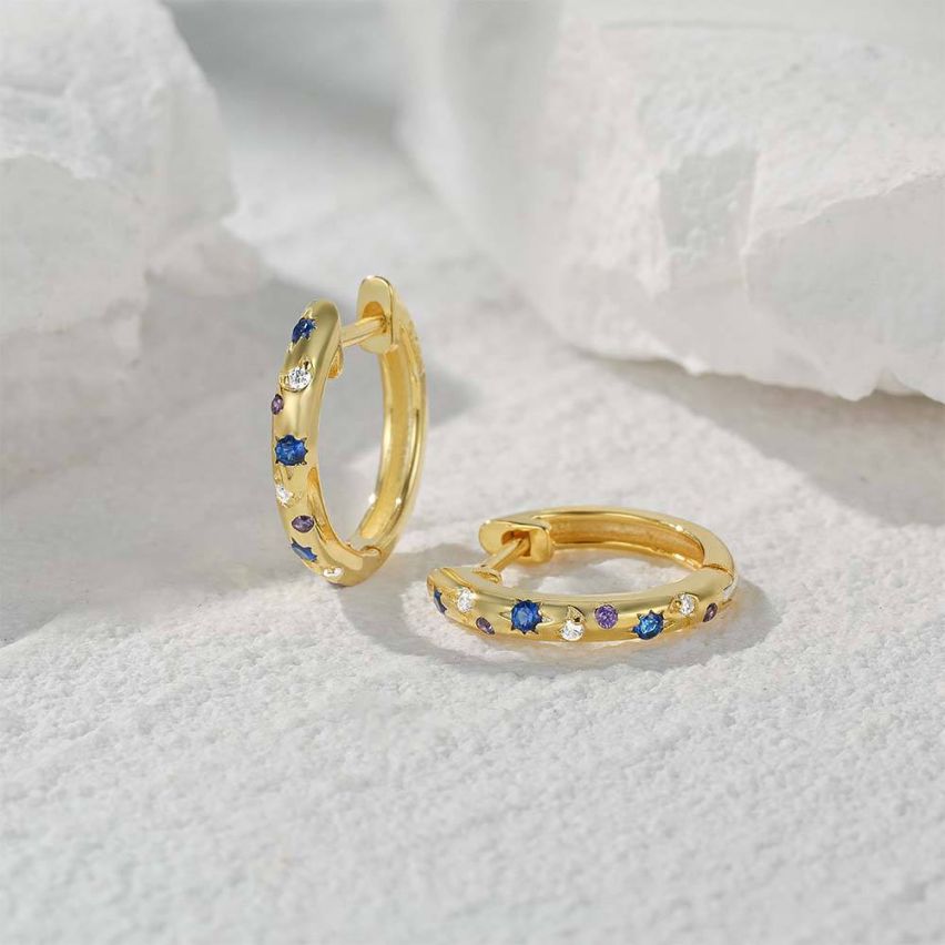 925 Silver Zircon Minimalist Earrings 