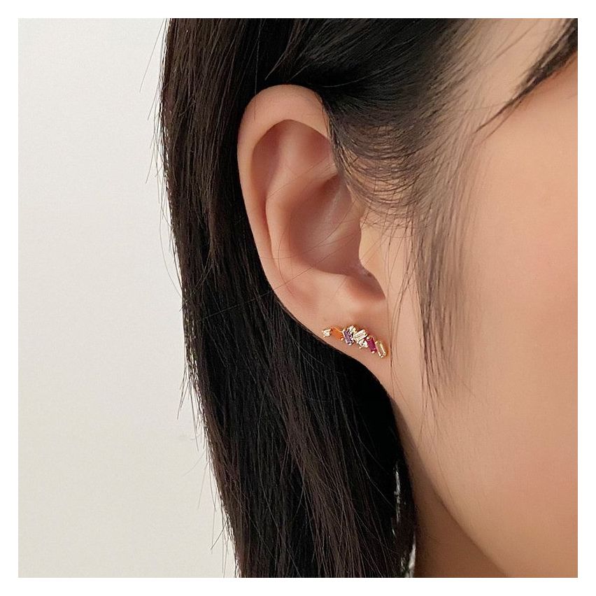 ESSENTIAL 925 Silver Zircon Minimalist Earrings