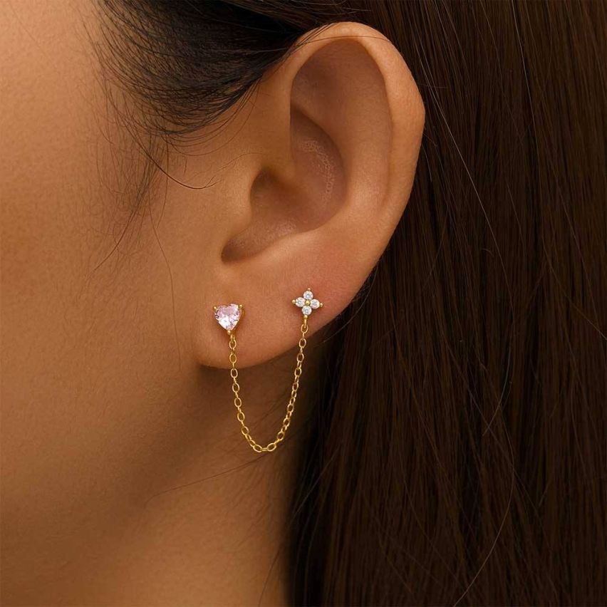 925 Silver Zircon Minimalist Earrings 