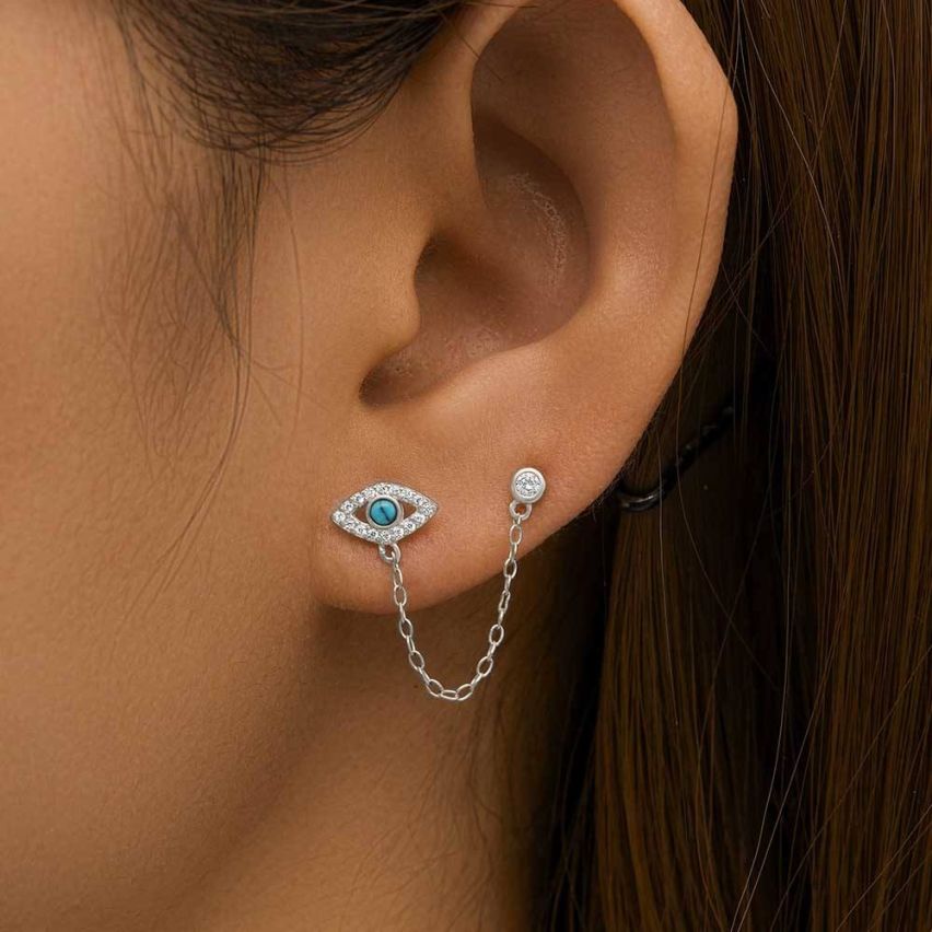 925 Silver Zircon Minimalist Earrings 