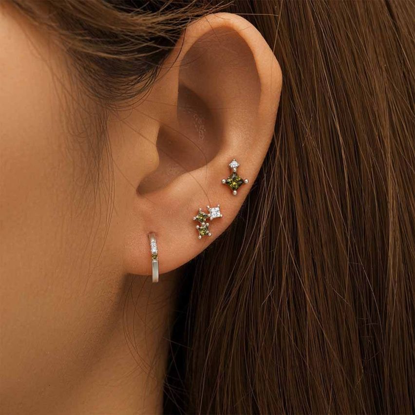 925 Silver Zircon Minimalist Earrings 