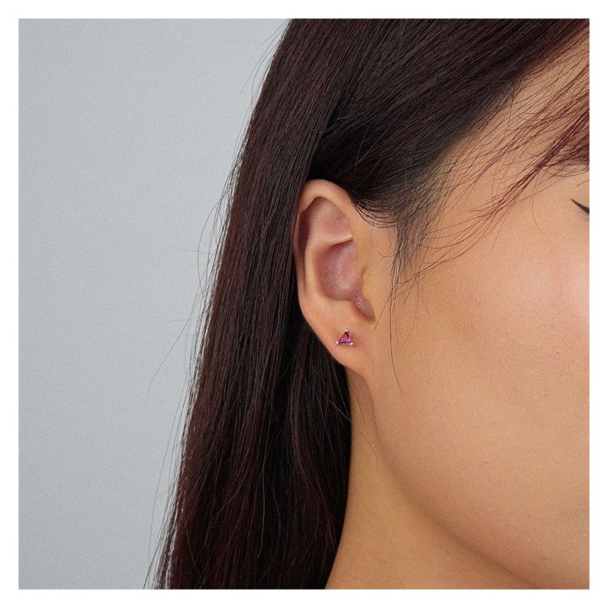 ESSENTIAL 925 Silver Zircon Stud Earrings