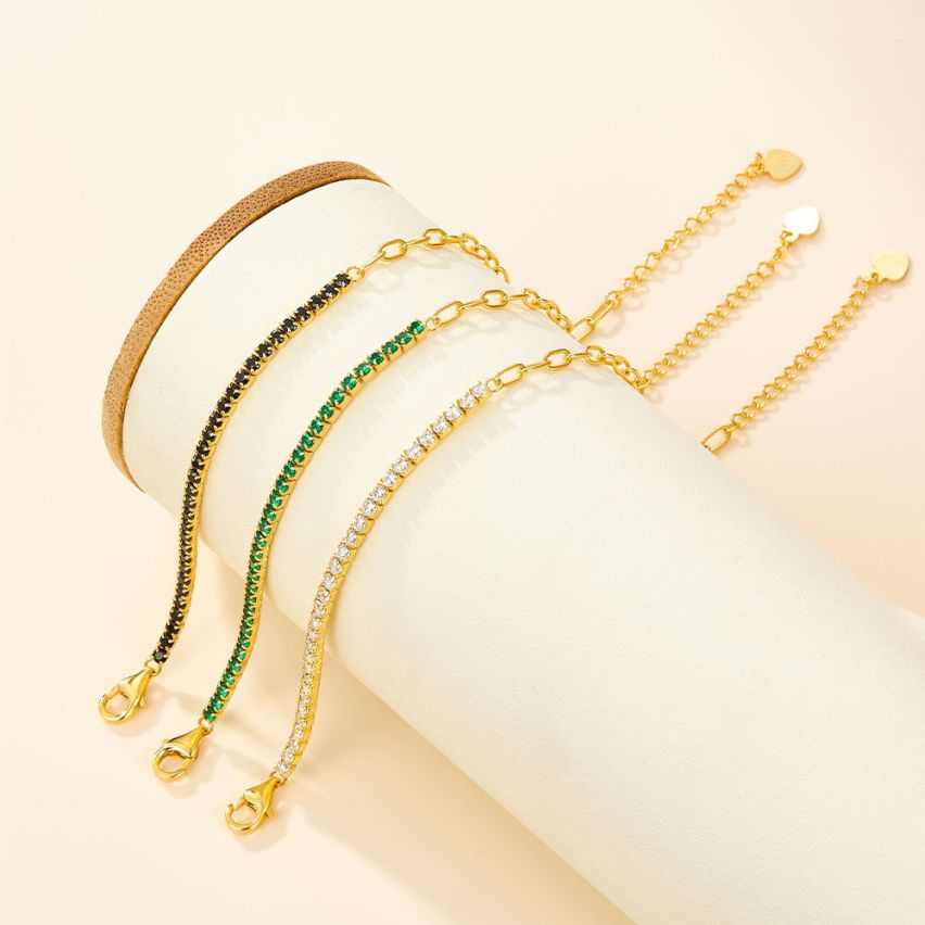925 Silver Zircon Tennis Bracelets 