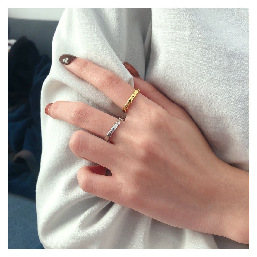 ESSENTIAL 925 Silver Geometric Rings