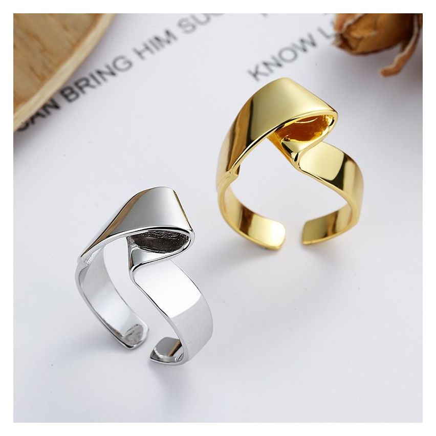 ESSENTIAL 925 Silver Geometric Rings