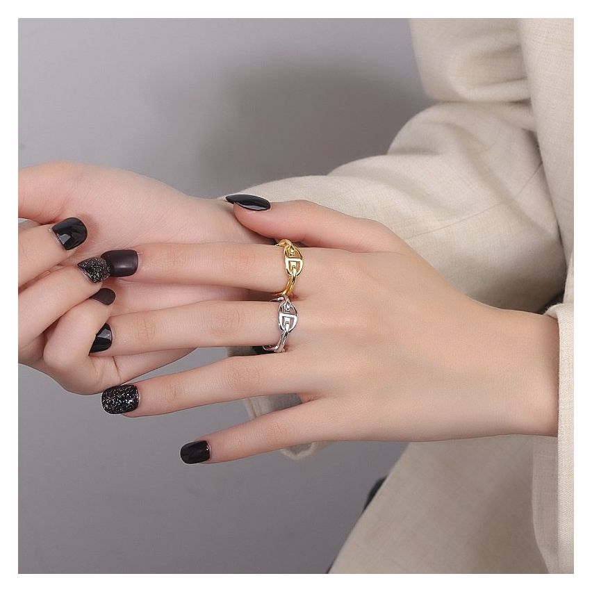 ESSENTIAL 925 Silver Geometric Rings