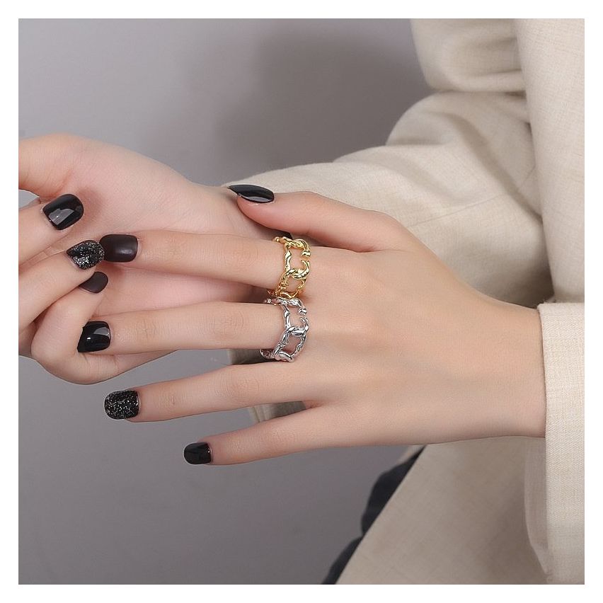 ESSENTIAL 925 Silver Geometric Rings