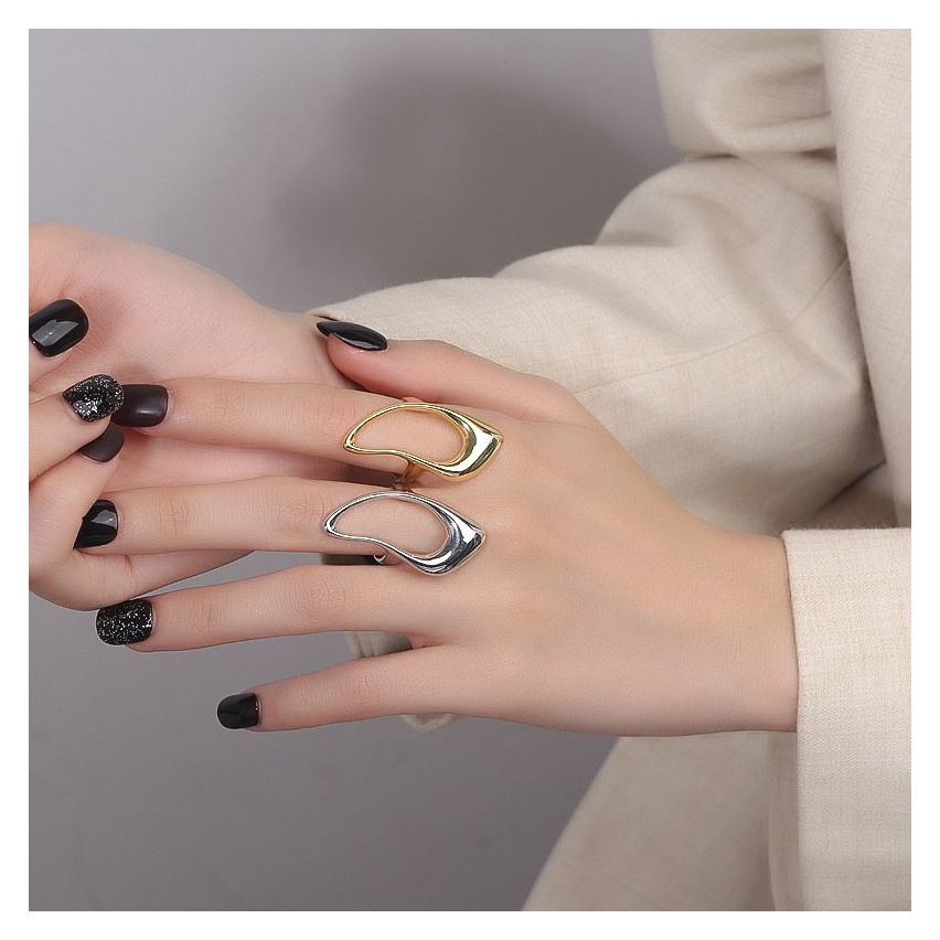 ESSENTIAL 925 Silver Geometric Rings