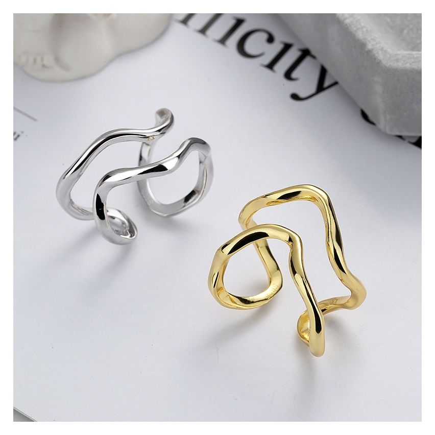 ESSENTIAL 925 Silver Geometric Rings