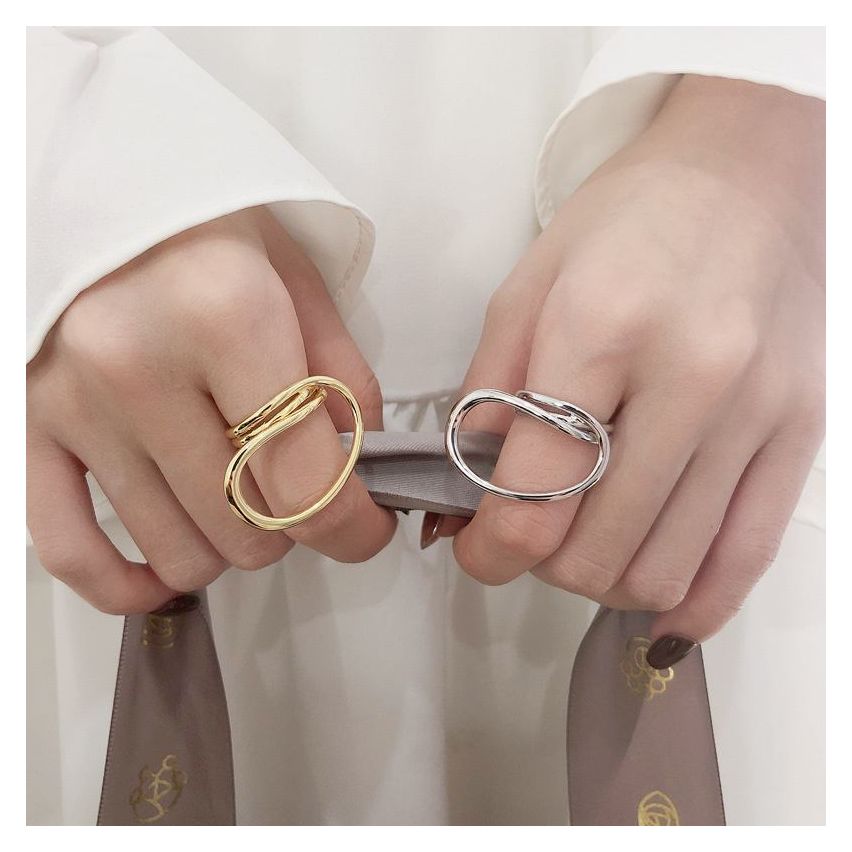 ESSENTIAL 925 Silver Geometric Rings