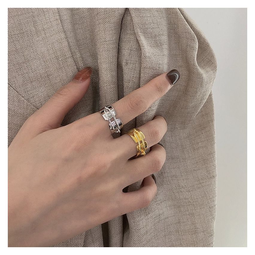 ESSENTIAL 925 Silver Geometric Rings