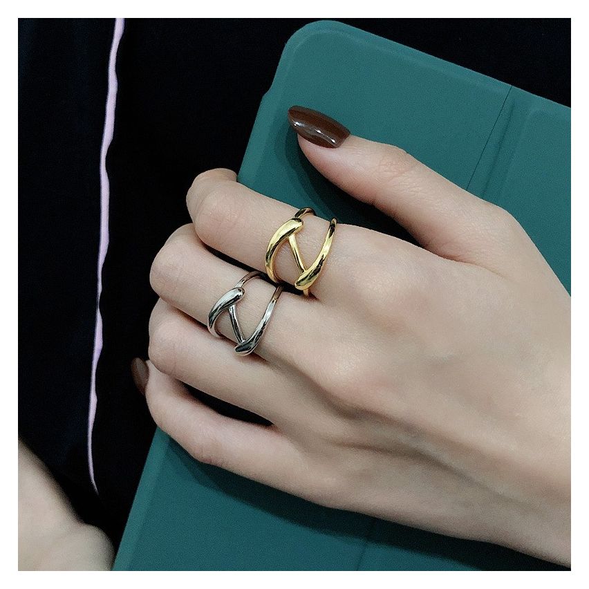 ESSENTIAL 925 Silver Geometric Rings