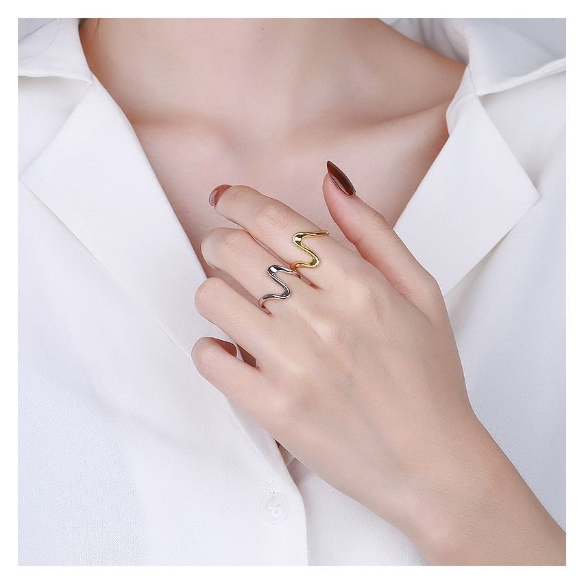 ESSENTIAL 925 Silver Geometric Rings
