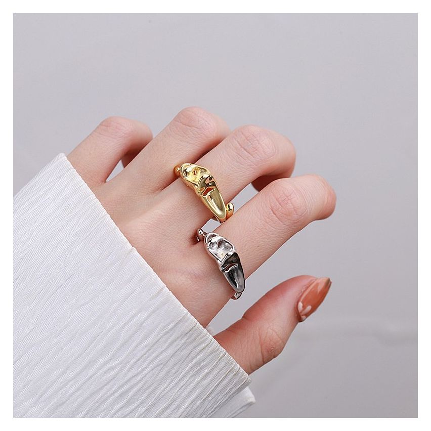 ESSENTIAL 925 Silver Geometric Rings