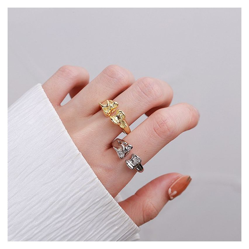 ESSENTIAL 925 Silver Geometric Rings