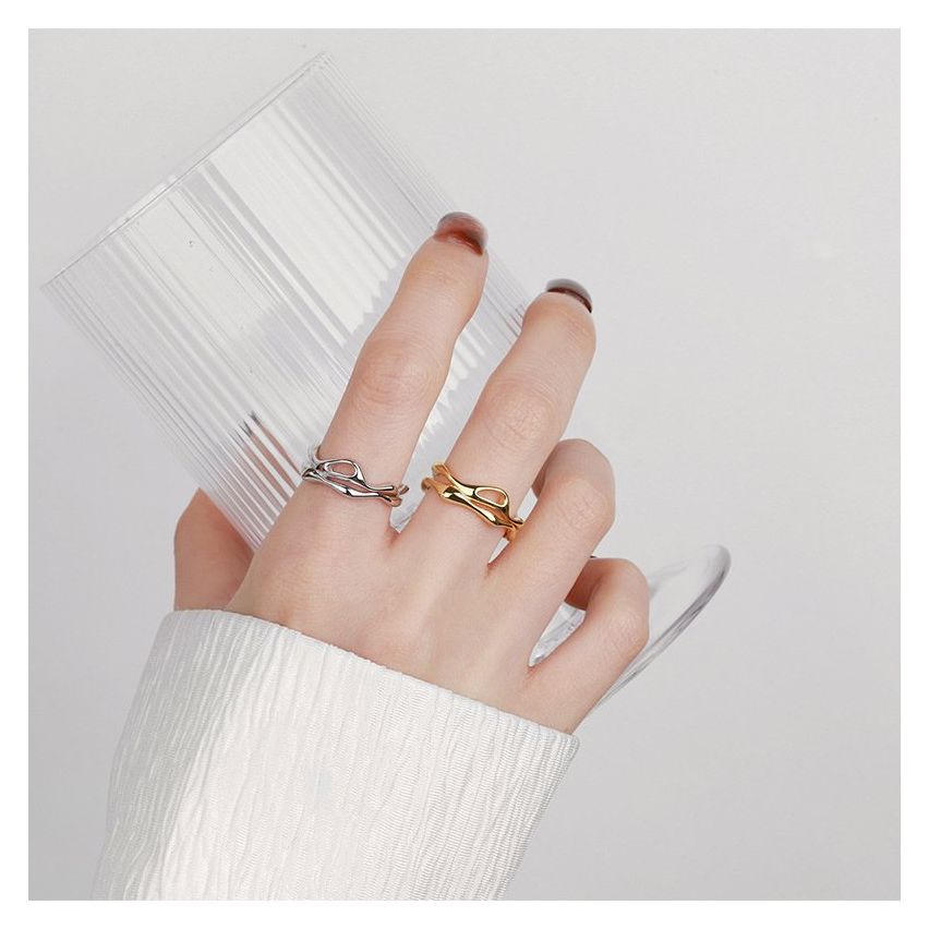 ESSENTIAL 925 Silver Geometric Rings