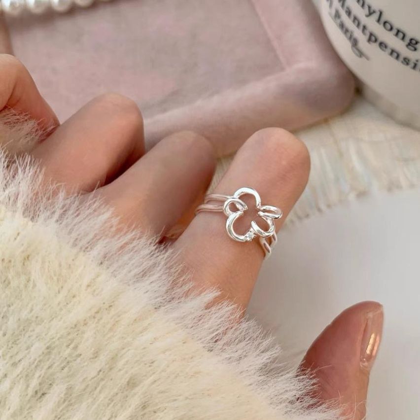 ESSENTIAL 925 Silver Geometric Rings