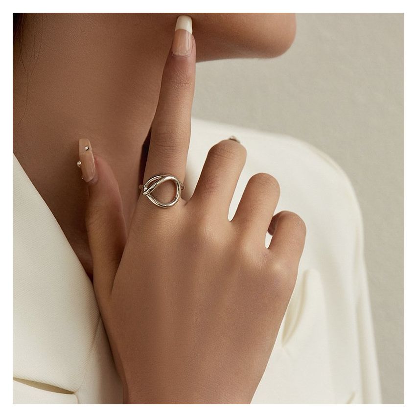 ESSENTIAL 925 Silver Geometric Rings
