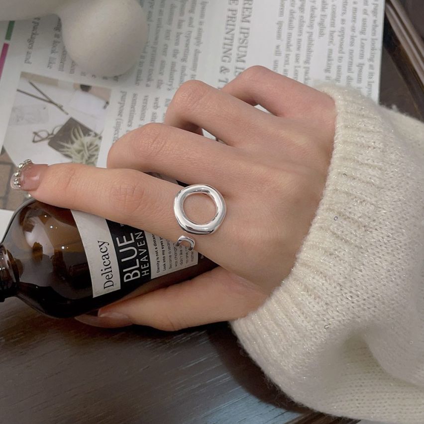 ESSENTIAL 925 Silver Geometric Rings